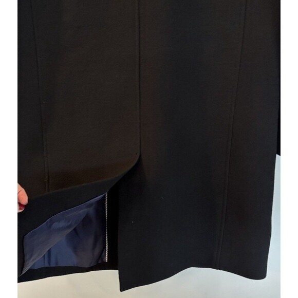 J.CREW BLACK CLASSIC LADY DAY COAT ITALIAN DOUBLE CLOTH WOOL SZ 4 OVERCOAT - Picture 5 of 7